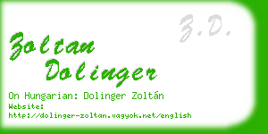 zoltan dolinger business card